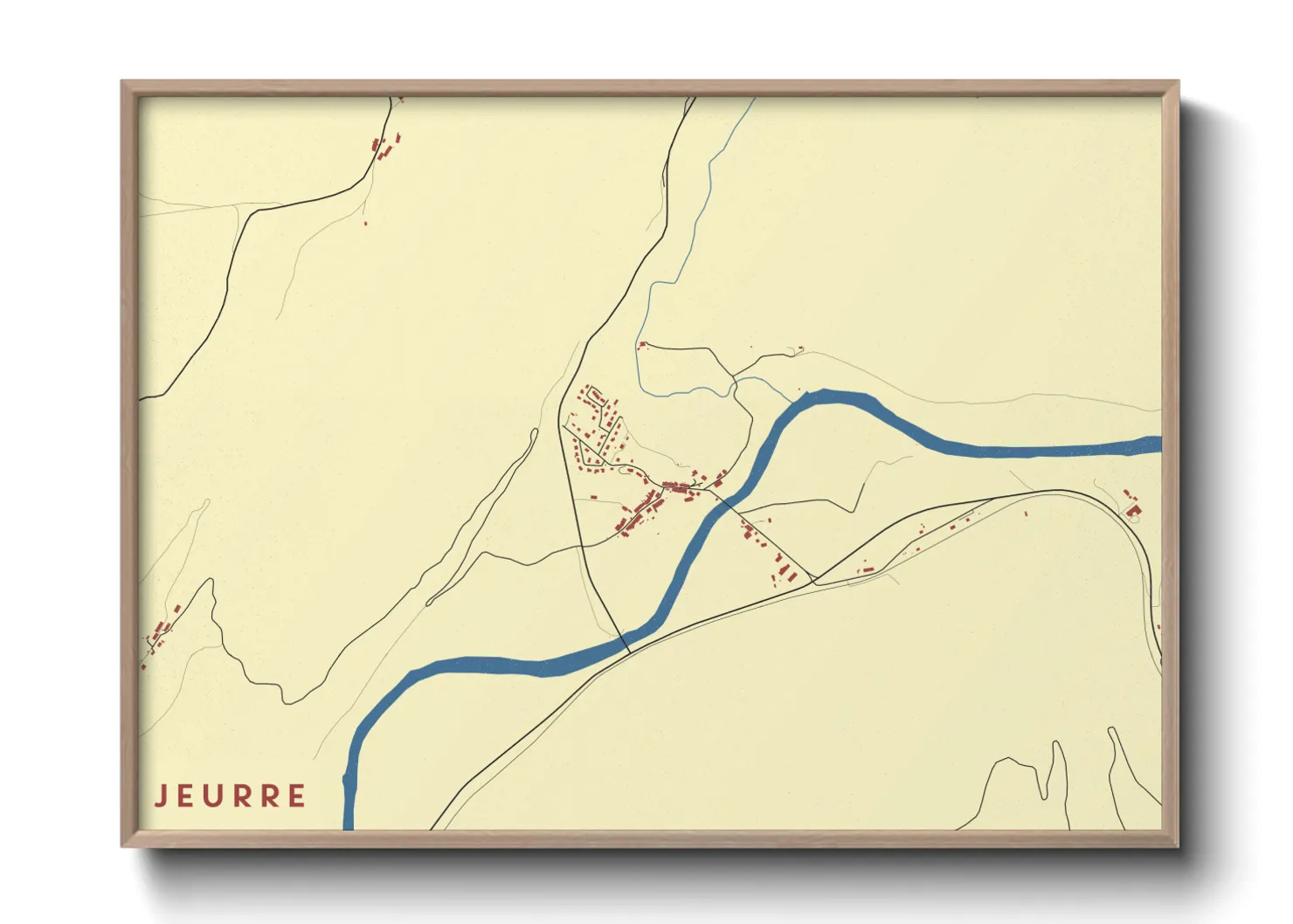 Une affiche de carte sur Jeurre