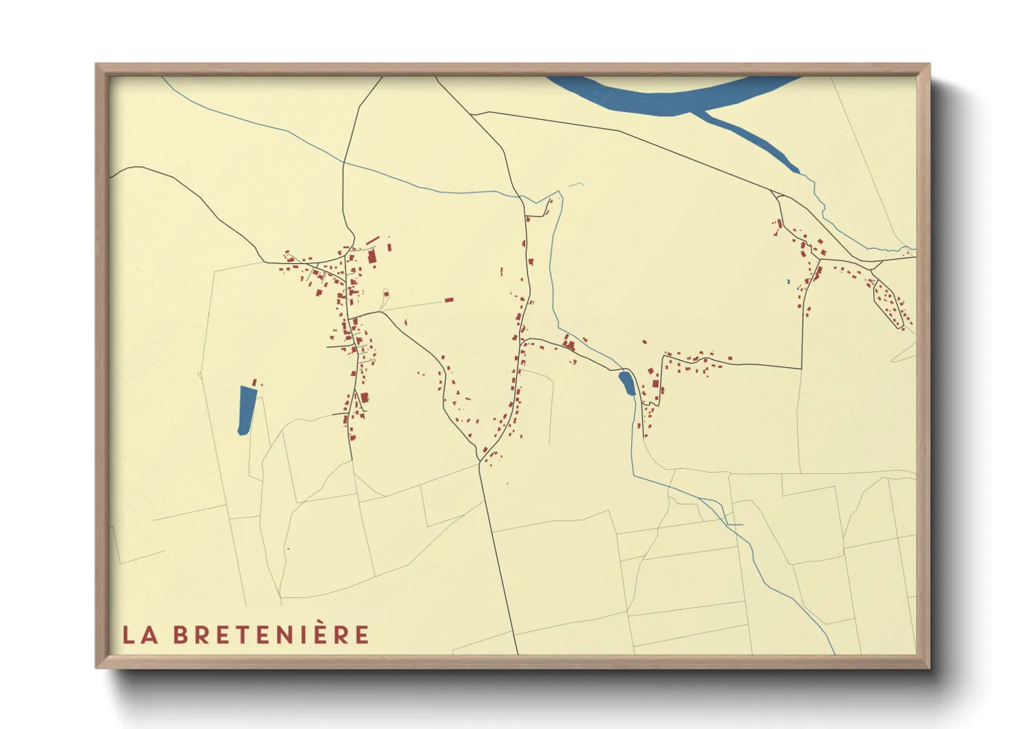 Une affiche de carte sur La Bretenière