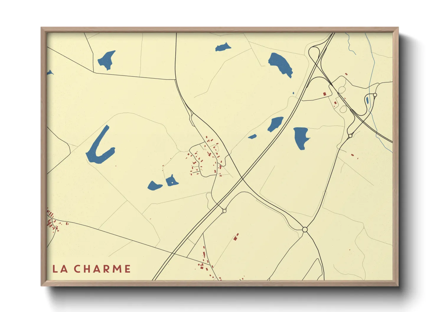 Une affiche de carte sur La Charme