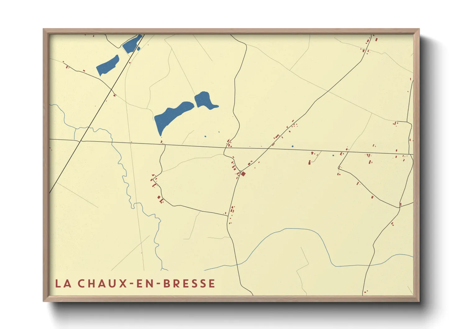 Une affiche de carte sur La Chaux-en-Bresse