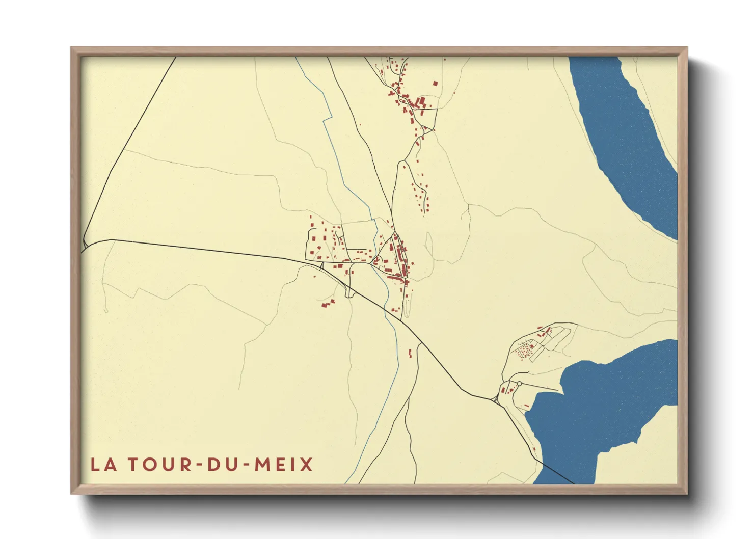 Une affiche de carte sur La Tour-du-Meix