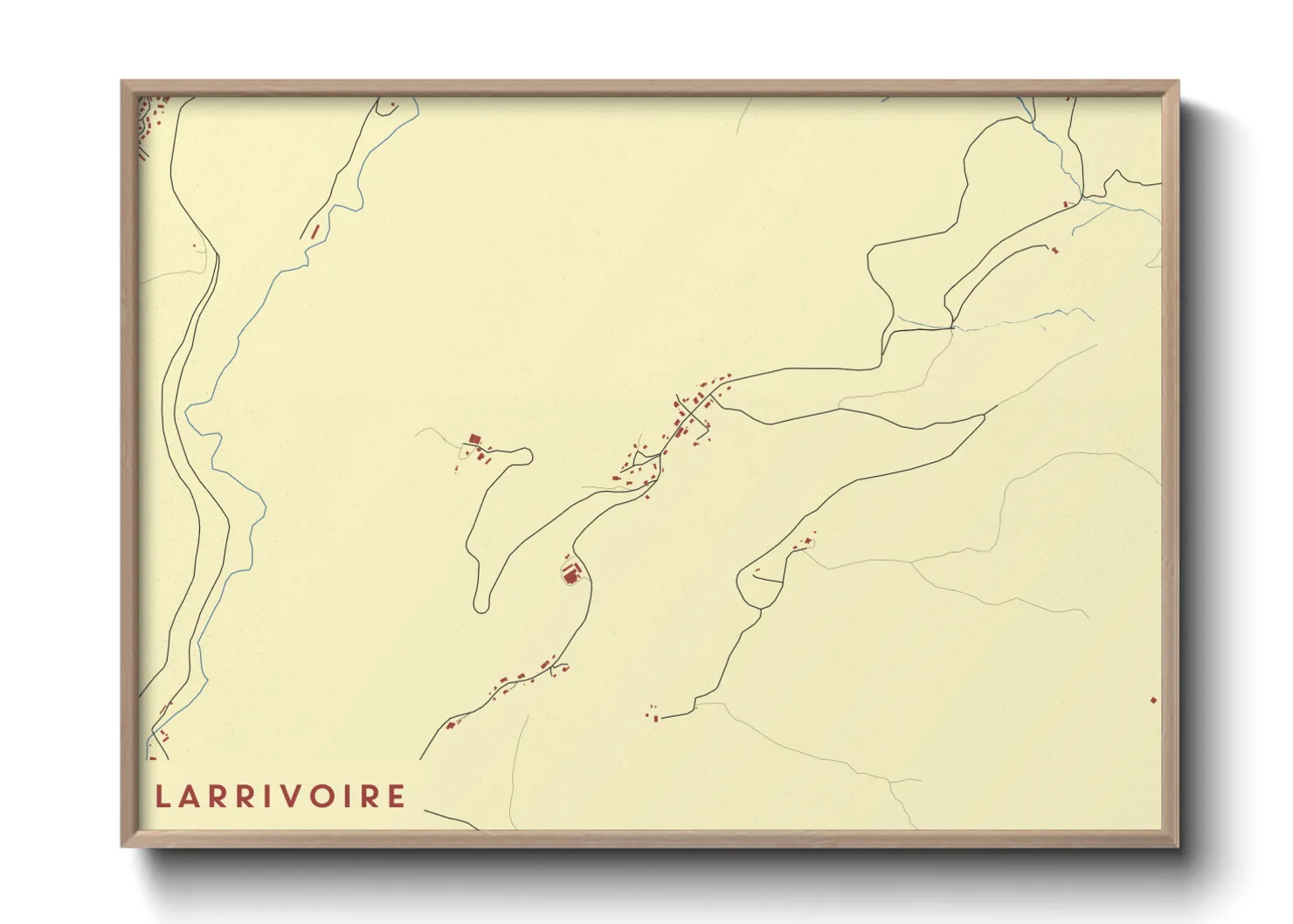 Une affiche de carte sur Larrivoire
