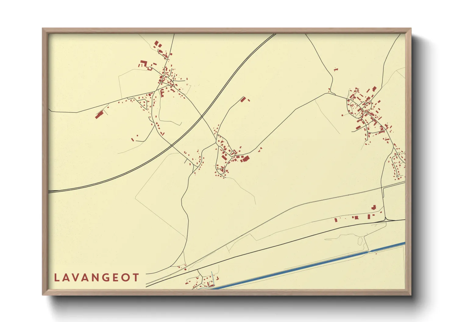 Une affiche de carte sur Lavangeot