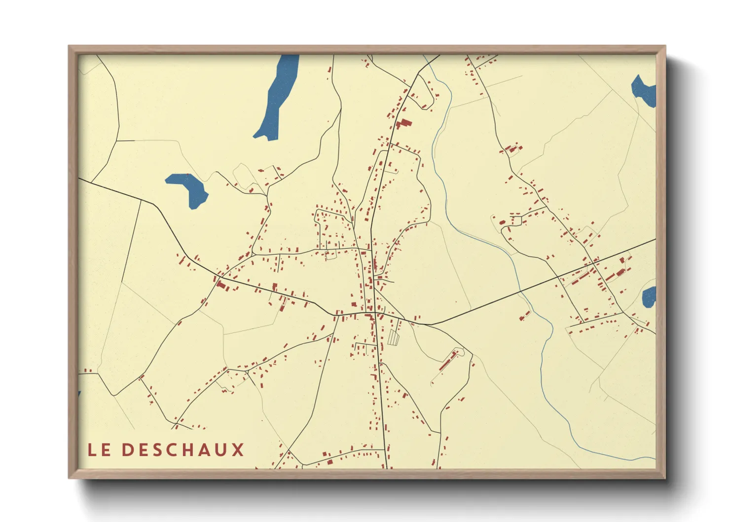 Une affiche de carte sur Le Deschaux
