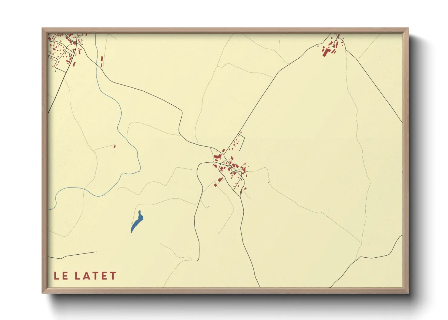Une affiche de carte sur Le Latet