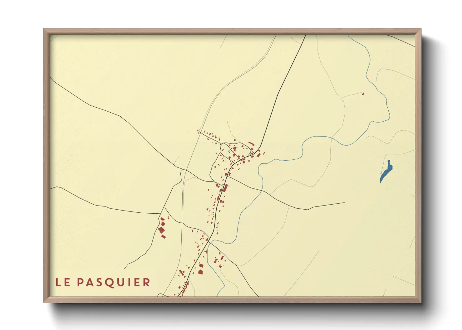 Une affiche de carte sur Le Pasquier