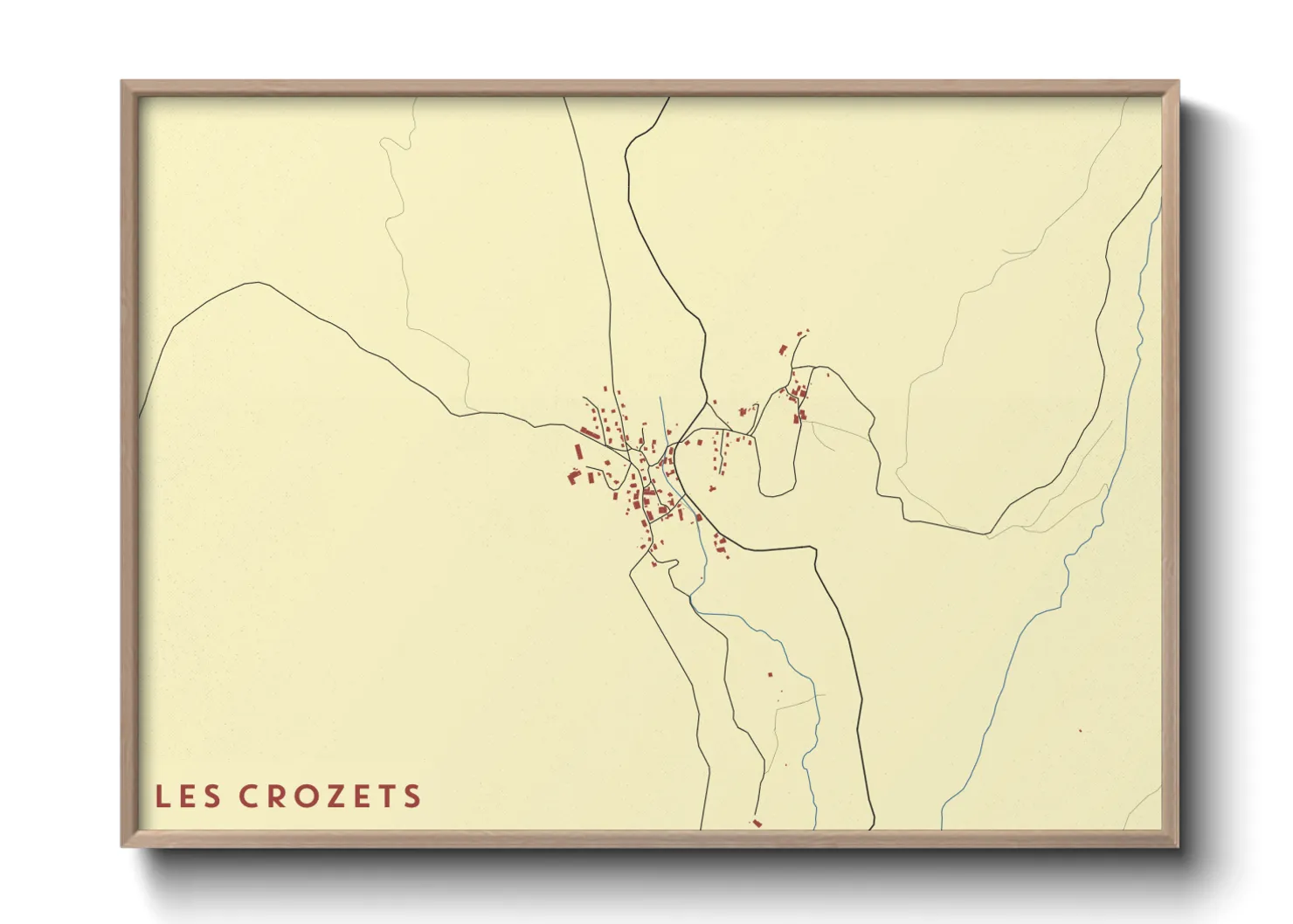 Une affiche de carte sur Les Crozets