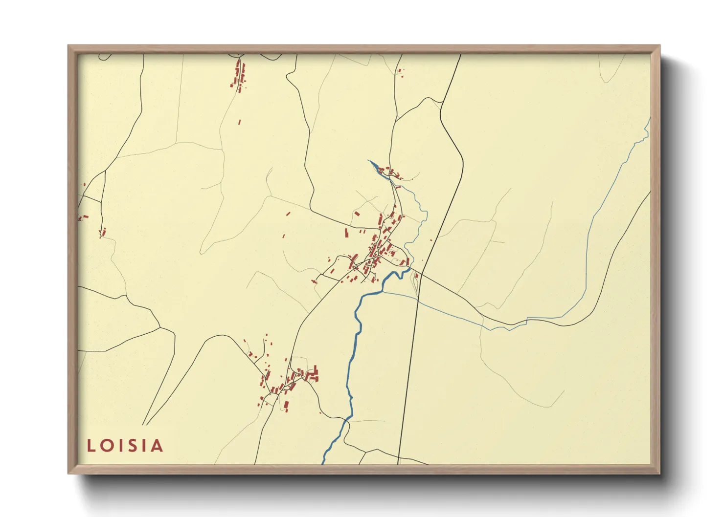 Une affiche de carte sur Loisia