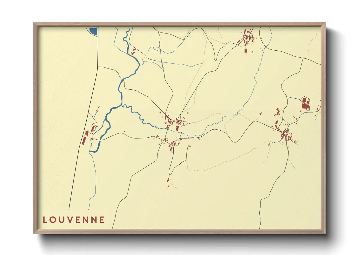 Une affiche de carte sur Louvenne