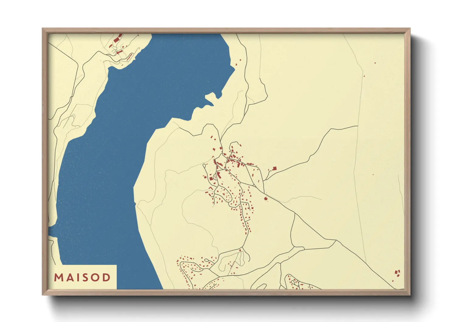 Une affiche de carte sur Maisod