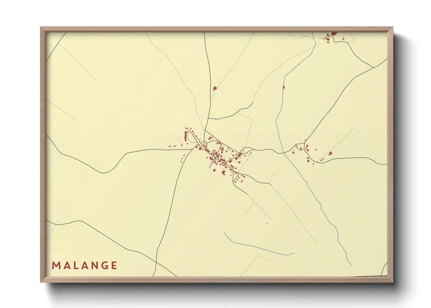Une affiche de carte sur Malange