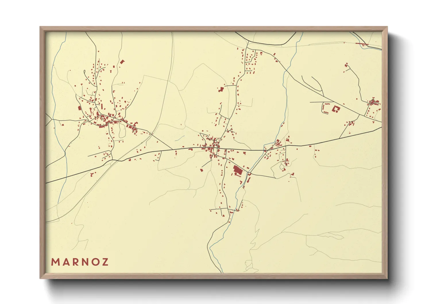 Une affiche de carte sur Marnoz