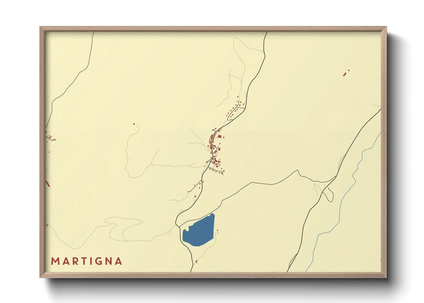 Une affiche de carte sur Martigna