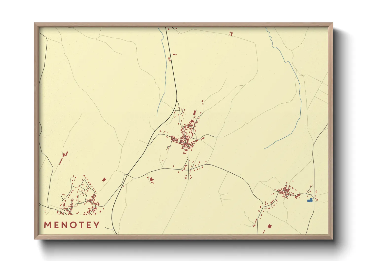 Une affiche de carte sur Menotey