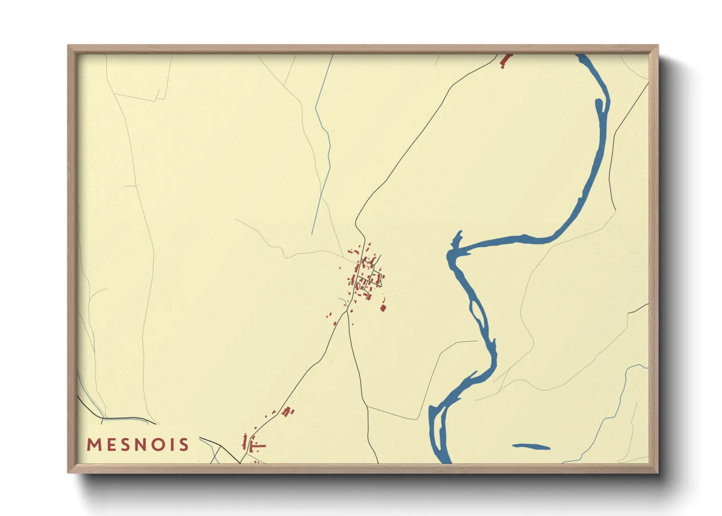 Une affiche de carte sur Mesnois