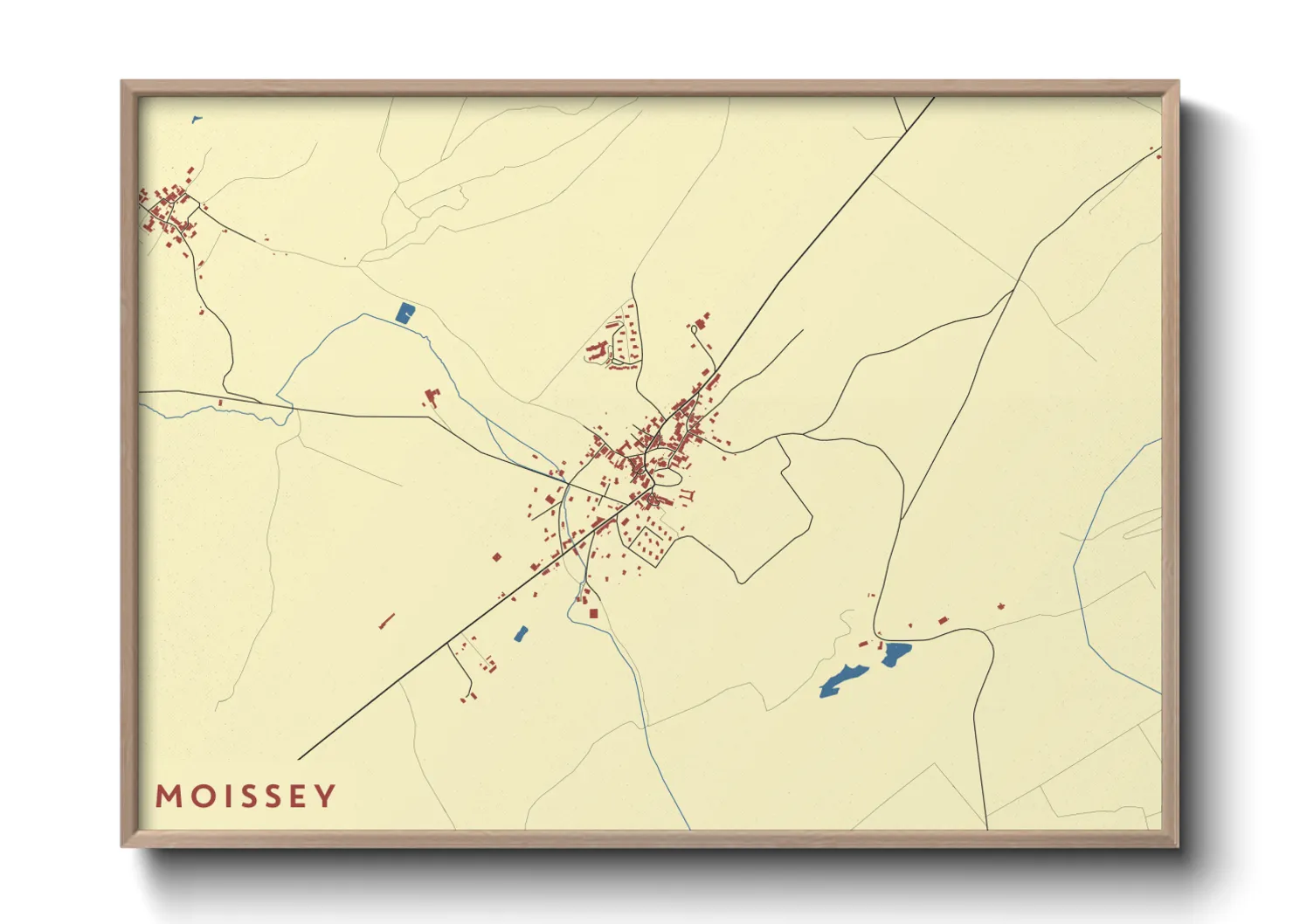 Une affiche de carte sur Moissey