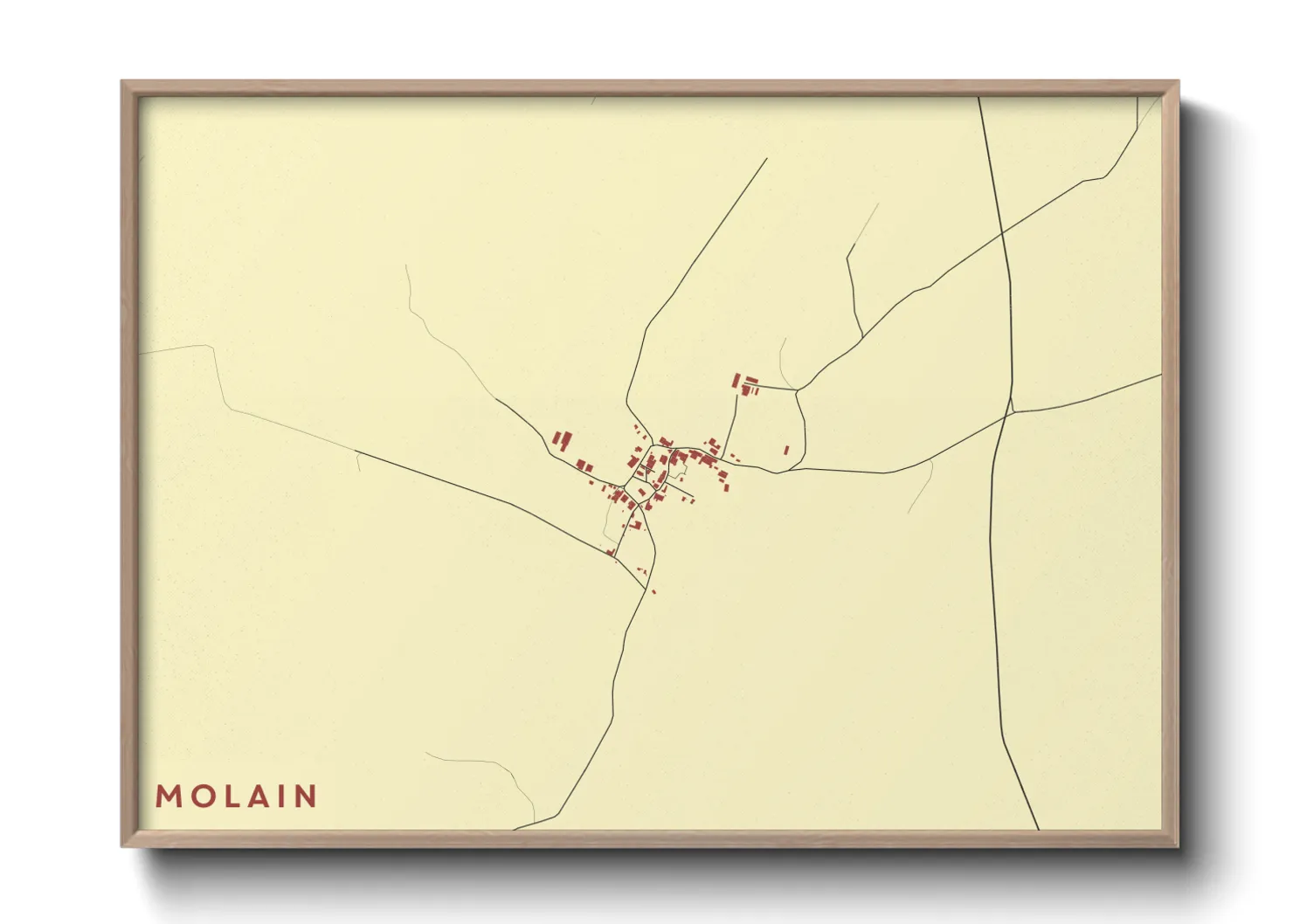 Une affiche de carte sur Molain
