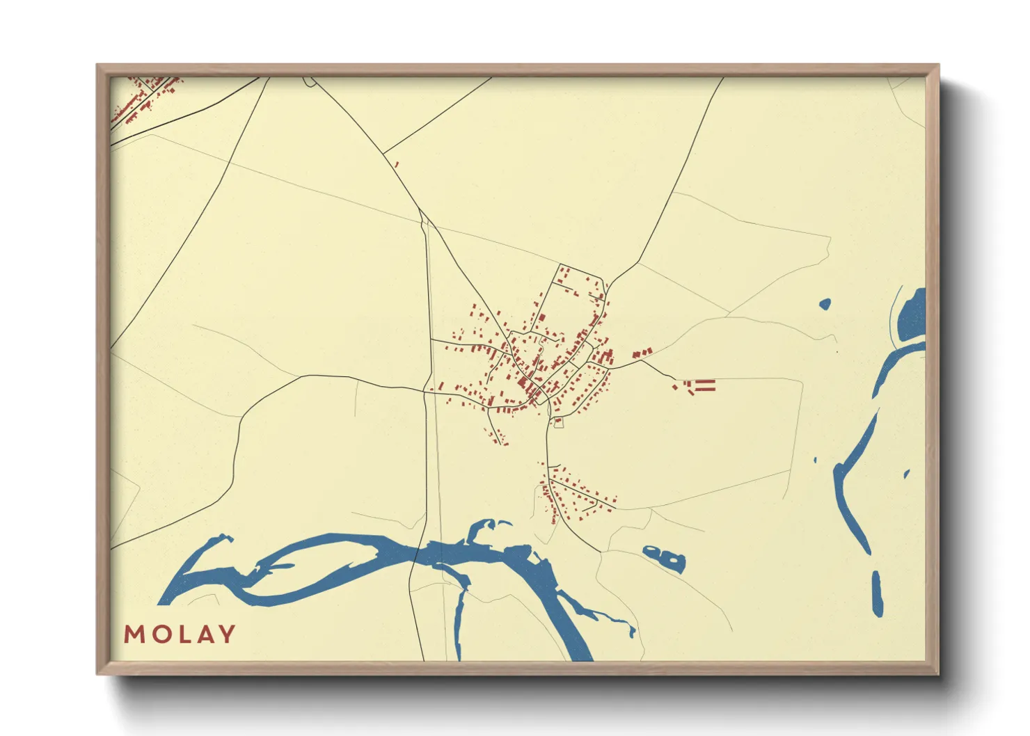 Une affiche de carte sur Molay