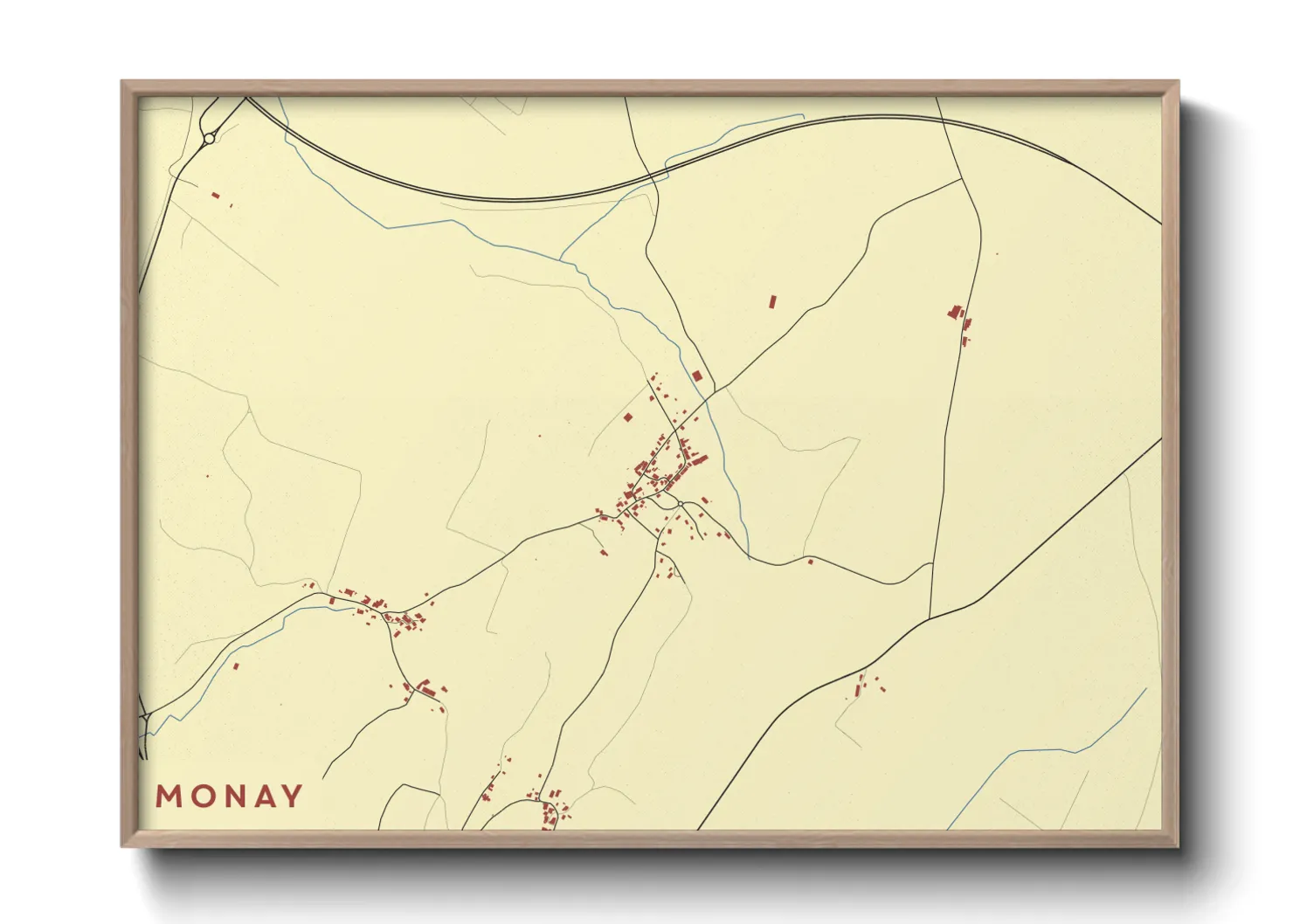 Une affiche de carte sur Monay