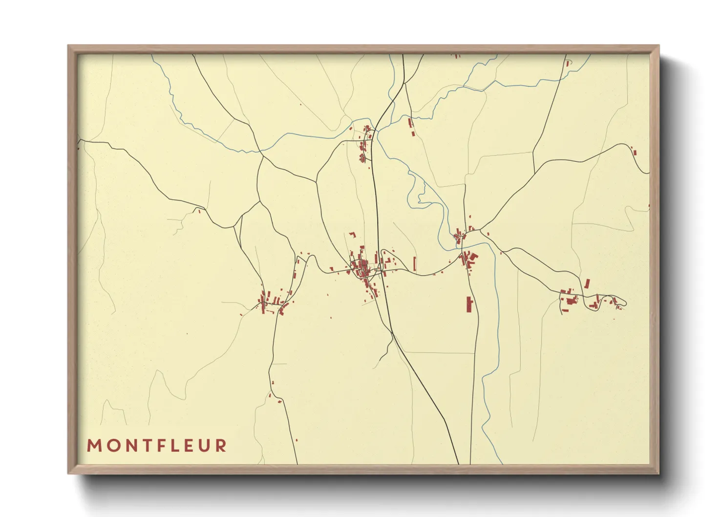 Une affiche de carte sur Montfleur