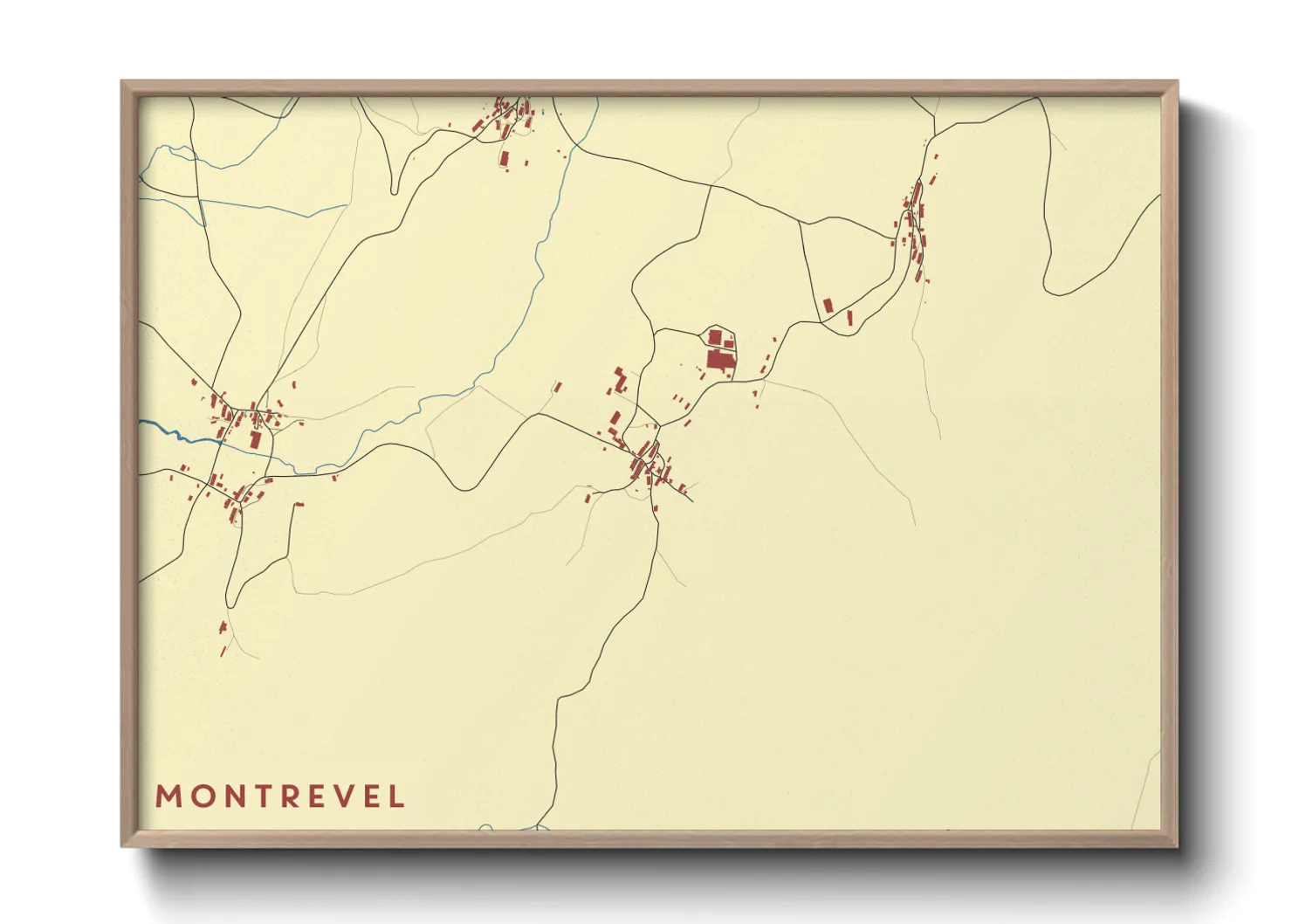 Une affiche de carte sur Montrevel