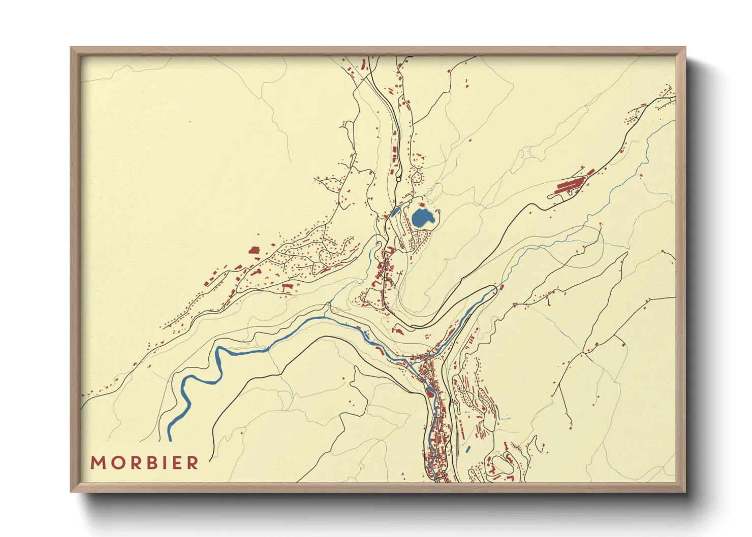 Une affiche de carte sur Morbier