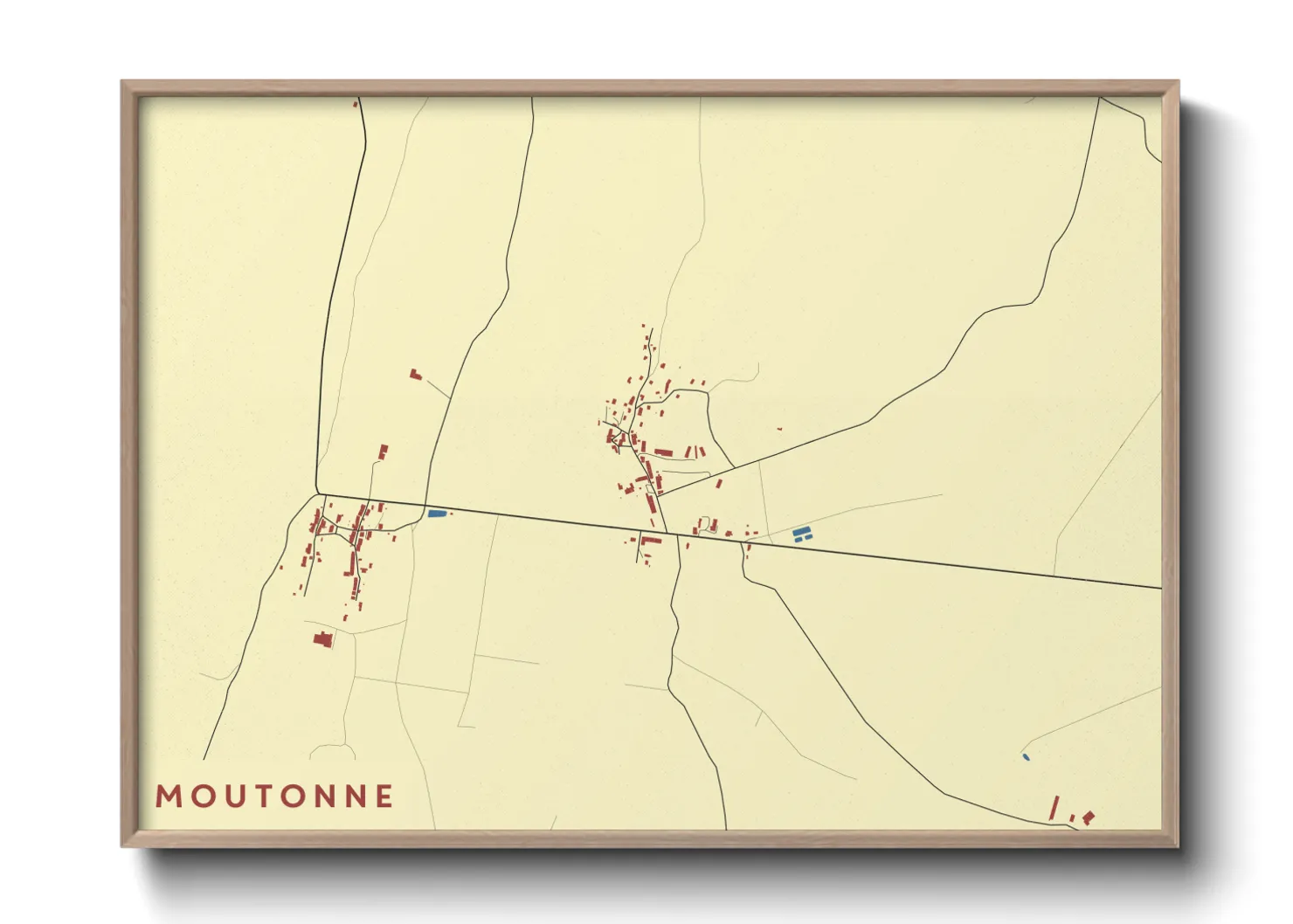 Une affiche de carte sur Moutonne