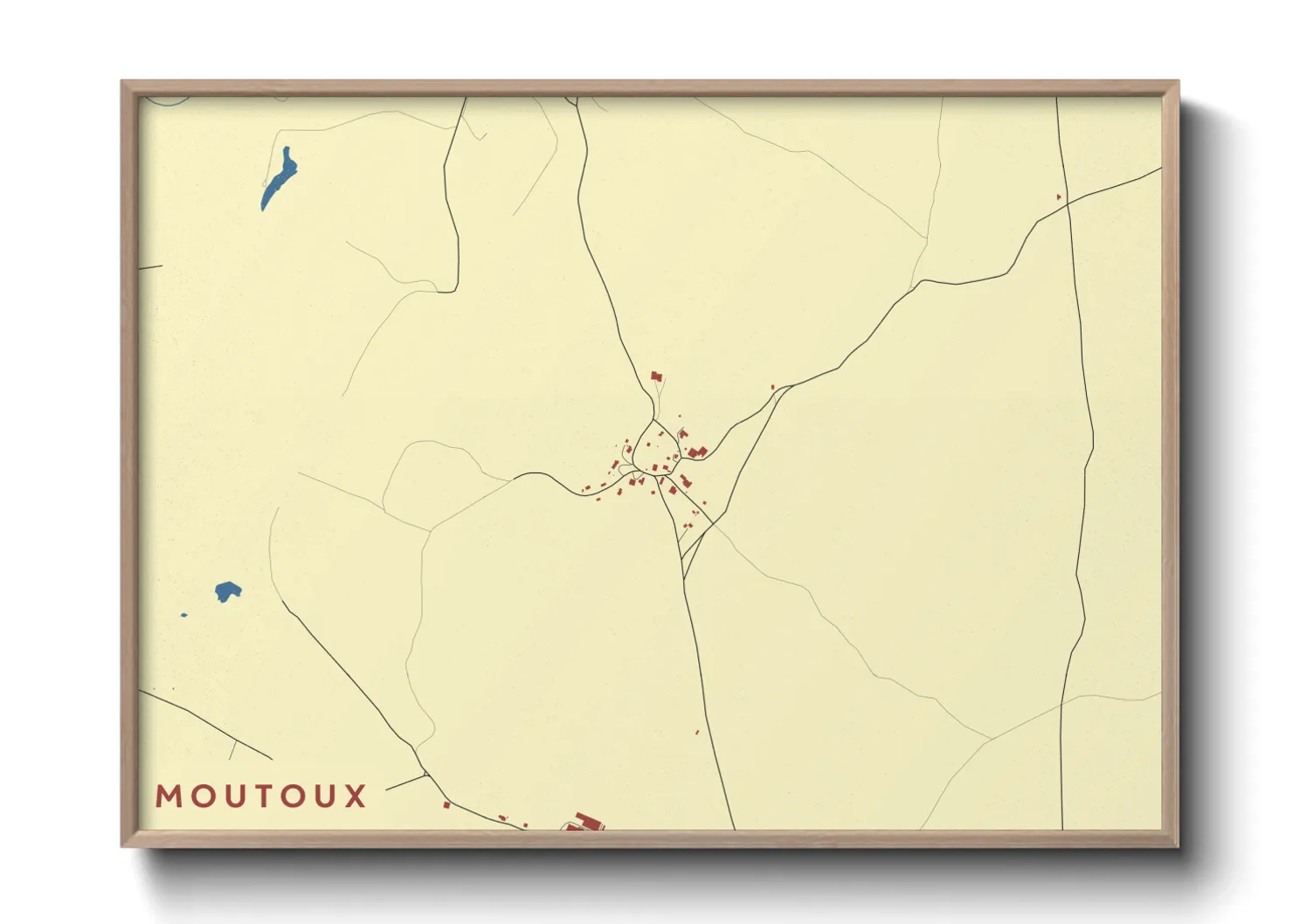 Une affiche de carte sur Moutoux
