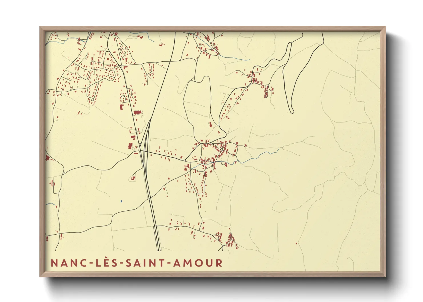 Une affiche de carte sur Nanc-lès-Saint-Amour
