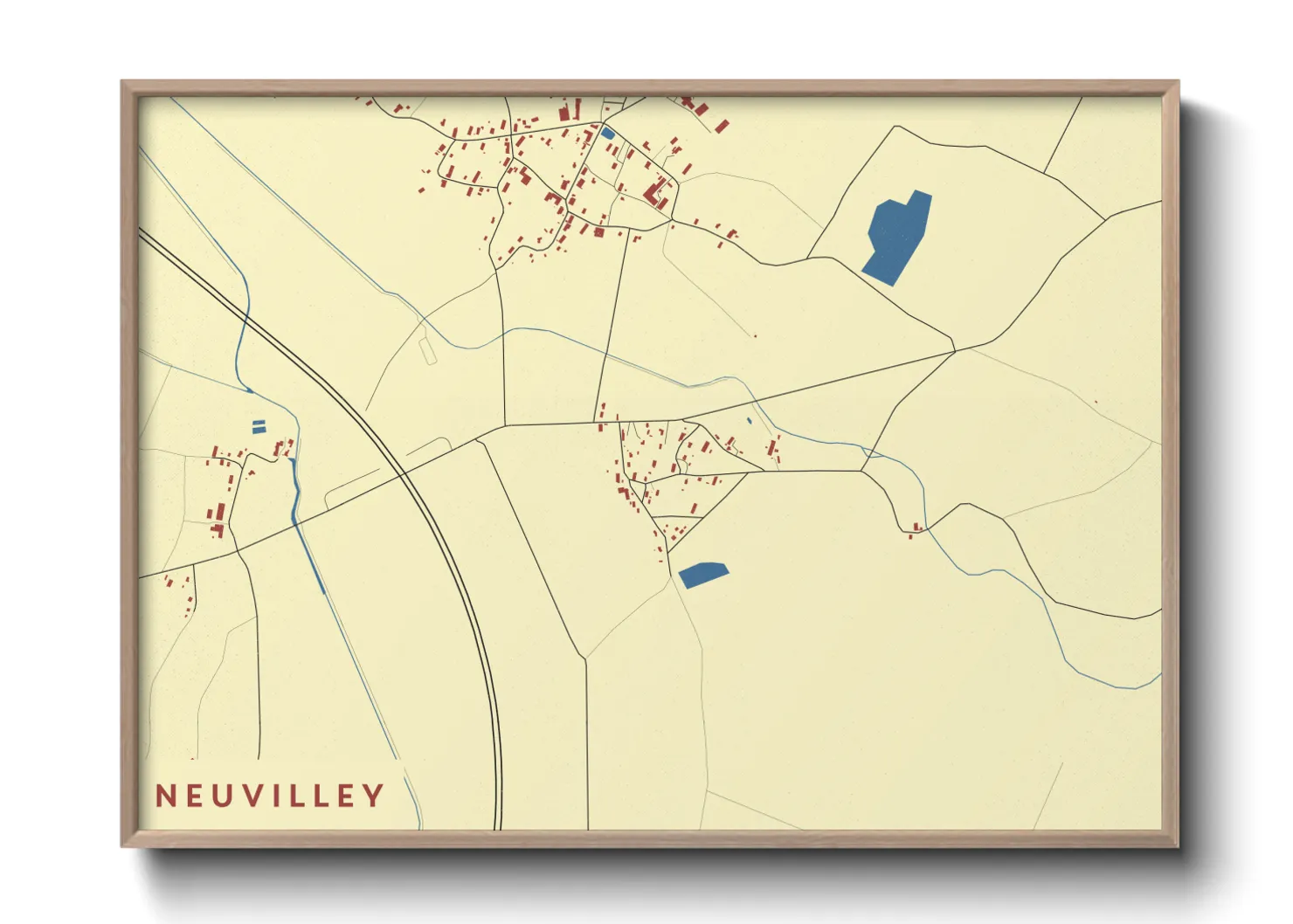 Une affiche de carte sur Neuvilley