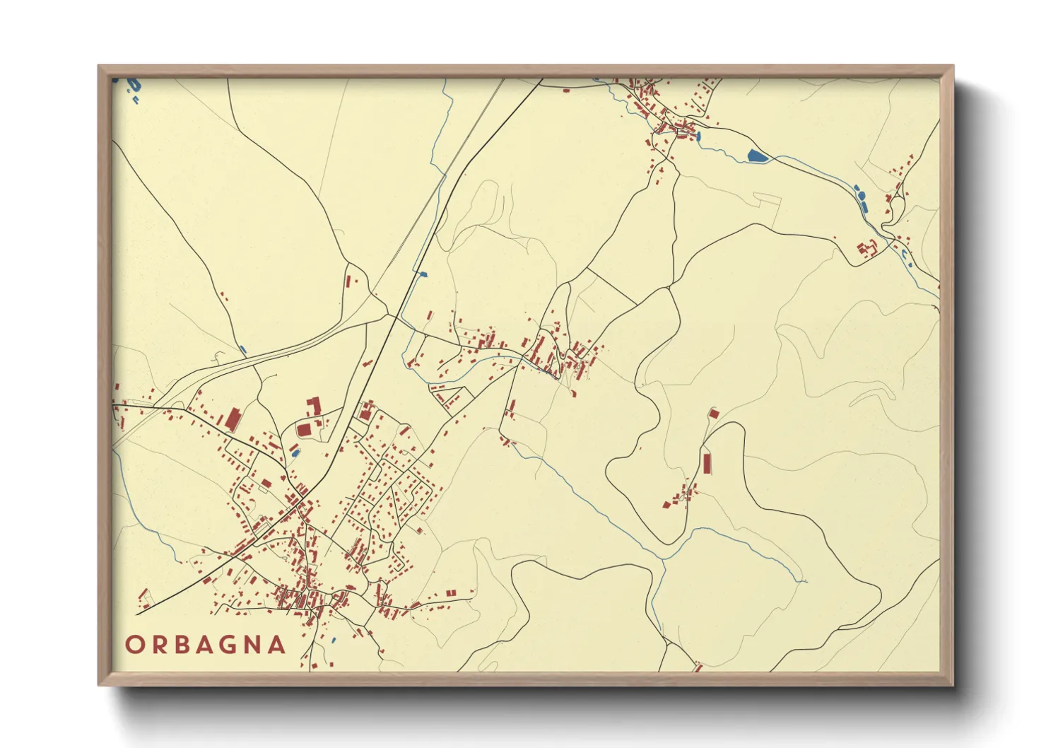 Une affiche de carte sur Orbagna