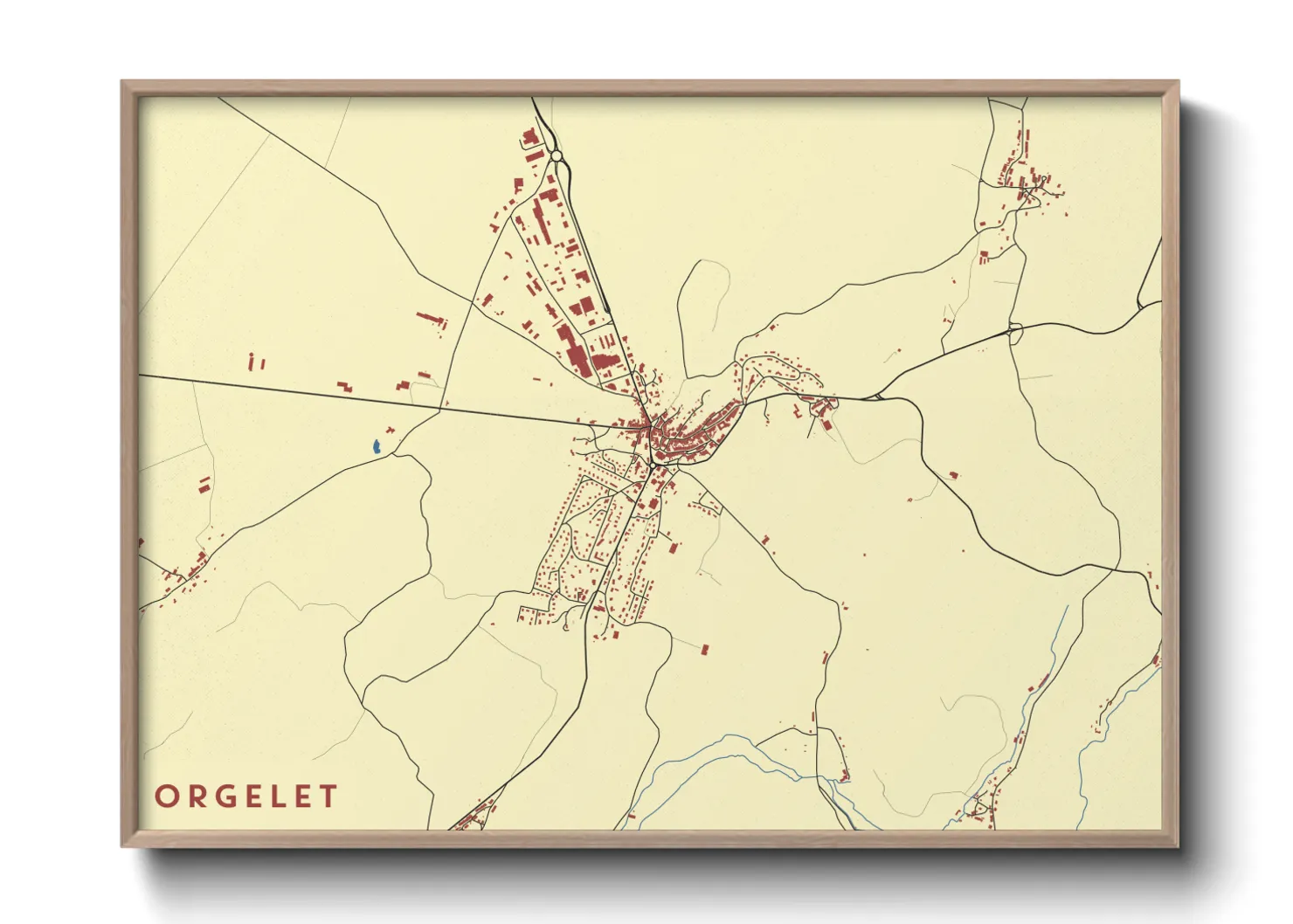 Une affiche de carte sur Orgelet