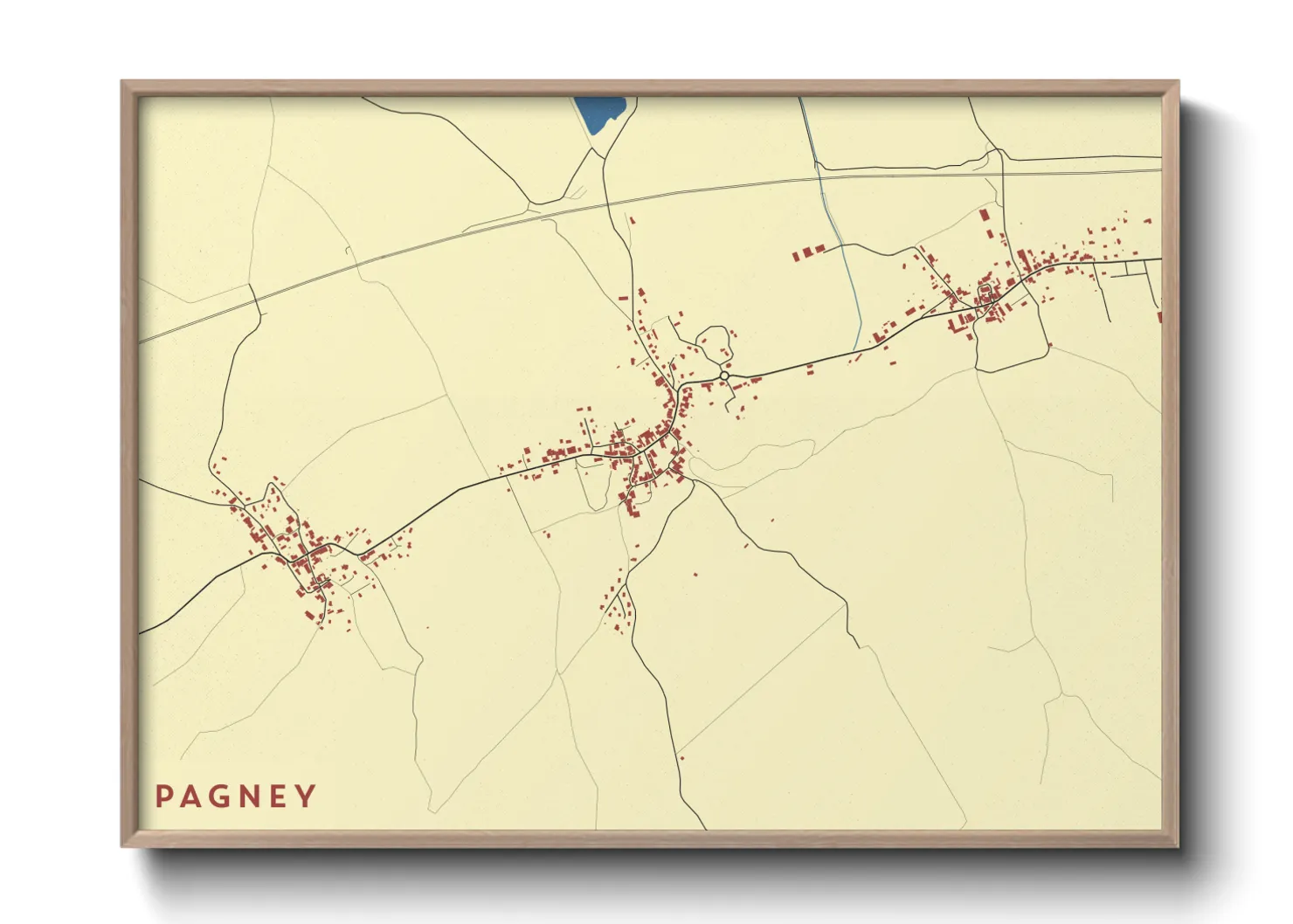 Une affiche de carte sur Pagney