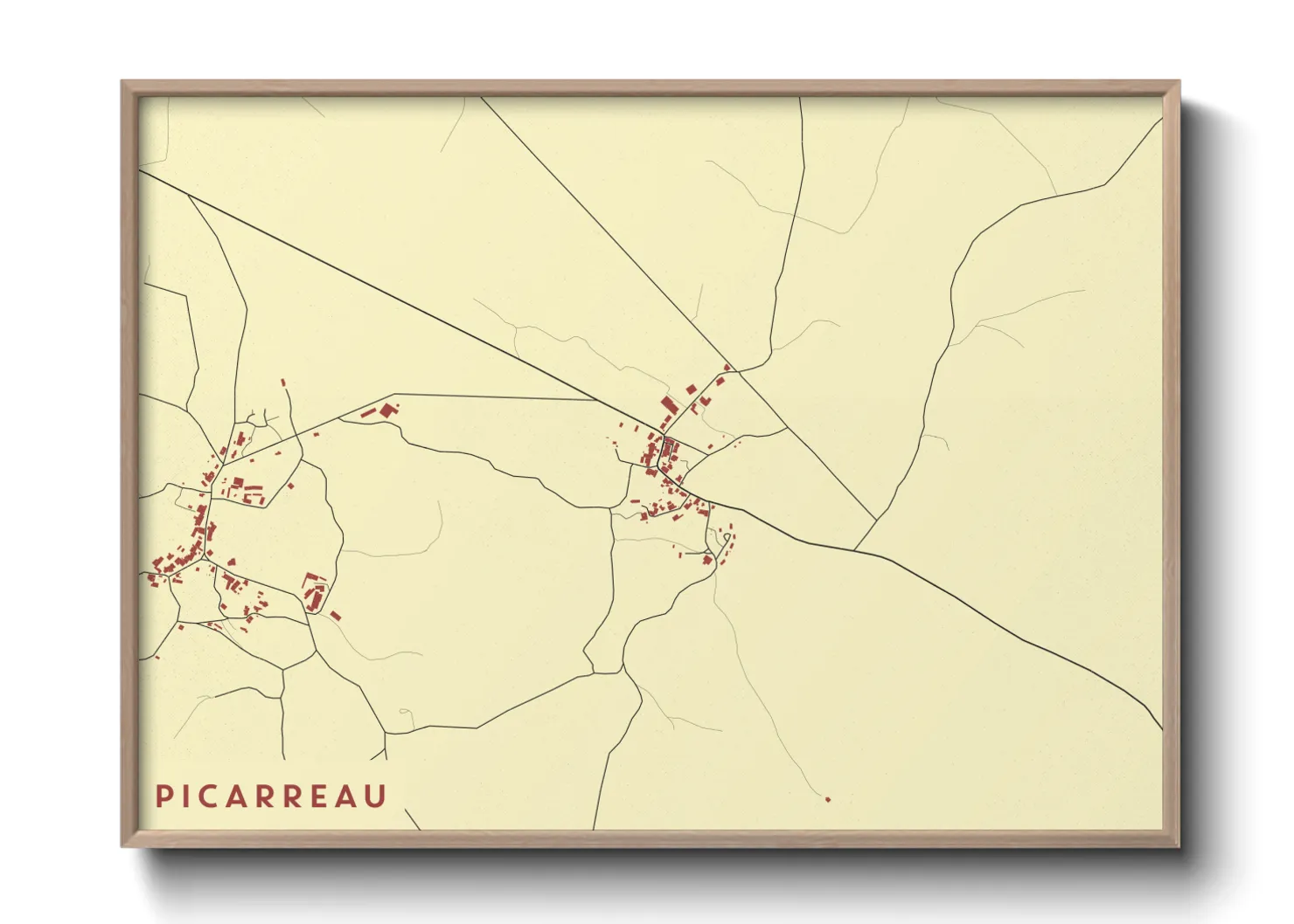 Une affiche de carte sur Picarreau