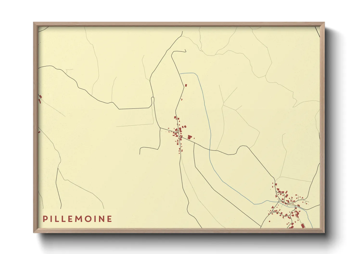 Une affiche de carte sur Pillemoine