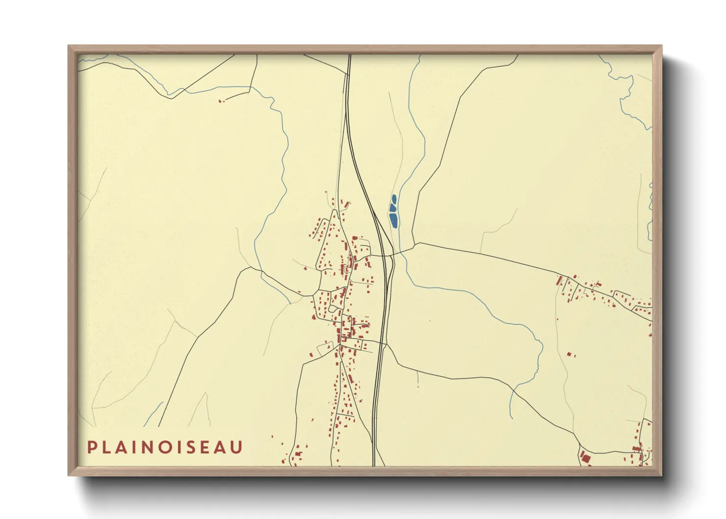 Une affiche de carte sur Plainoiseau