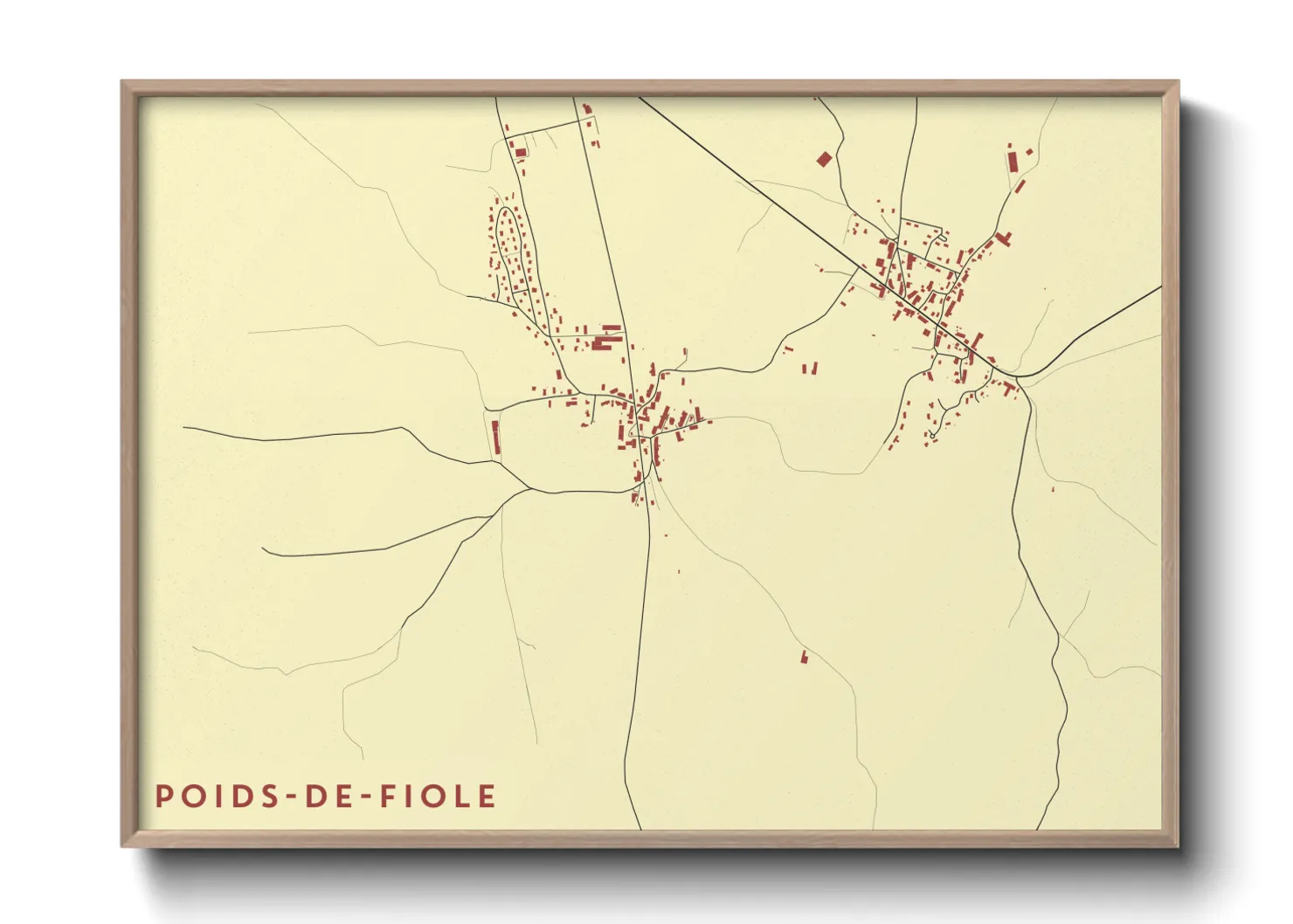 Une affiche de carte sur Poids-de-Fiole