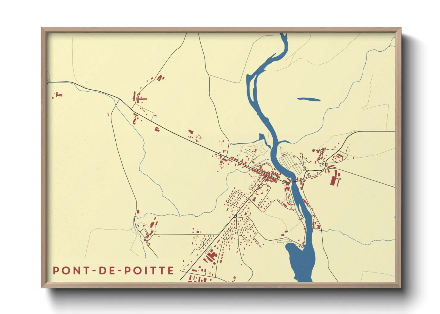Une affiche de carte sur Pont-de-Poitte