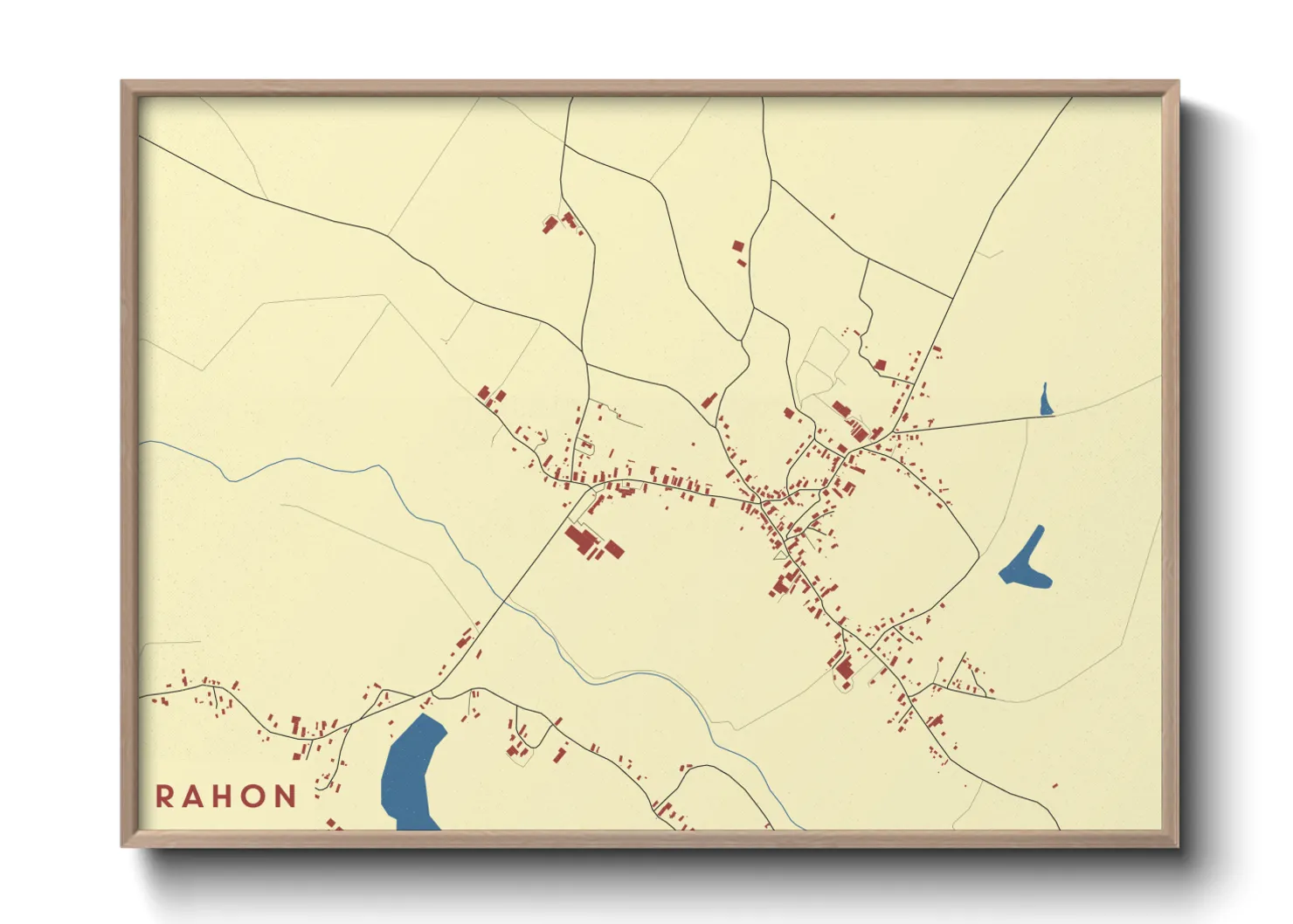 Une affiche de carte sur Rahon