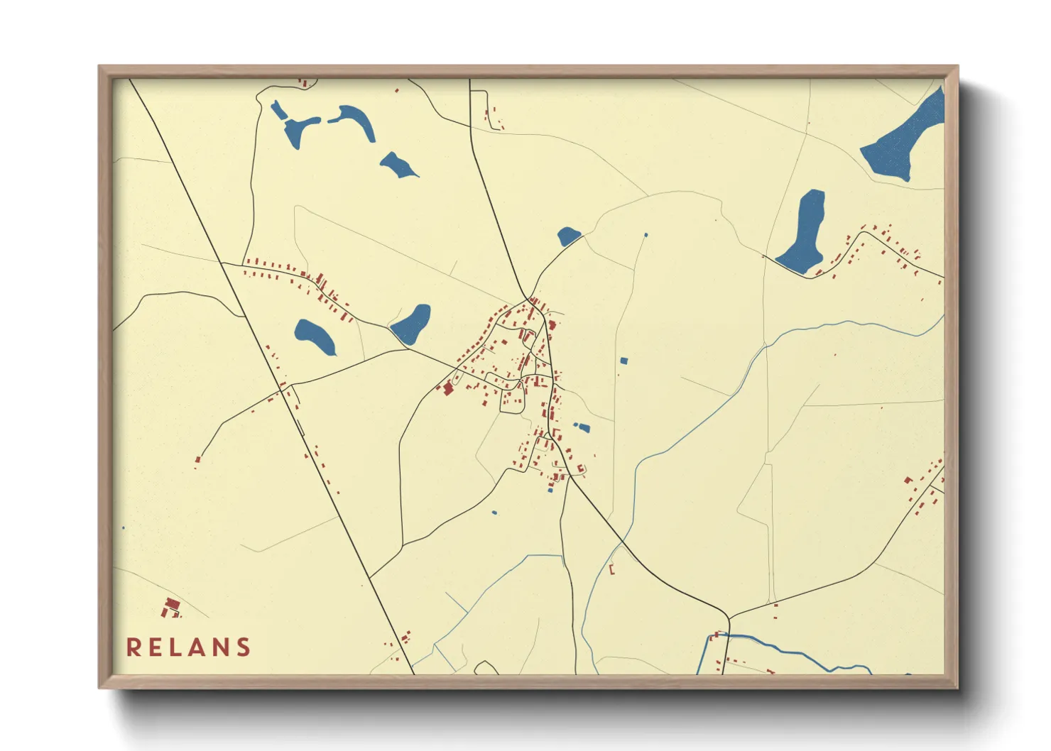 Une affiche de carte sur Relans