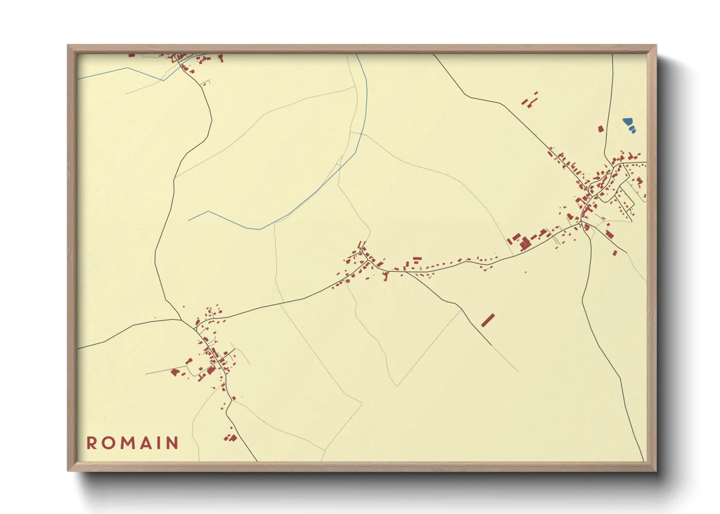 Une affiche de carte sur Romain