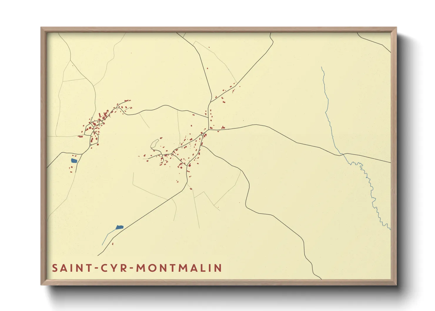Une affiche de carte sur Saint-Cyr-Montmalin