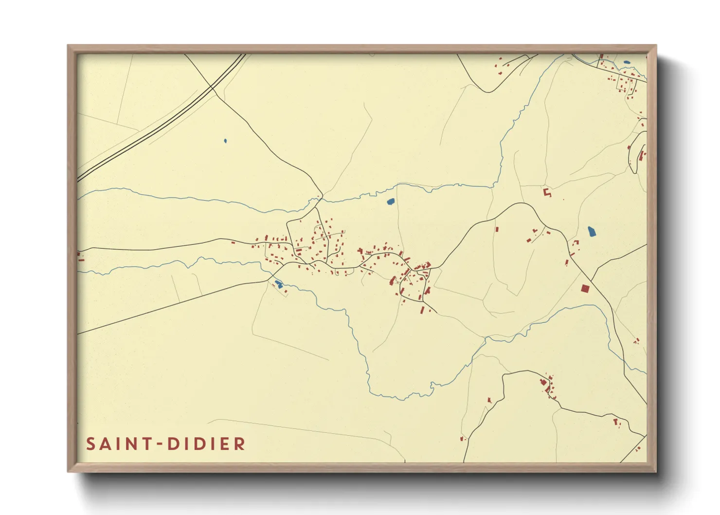 Une affiche de carte sur Saint-Didier