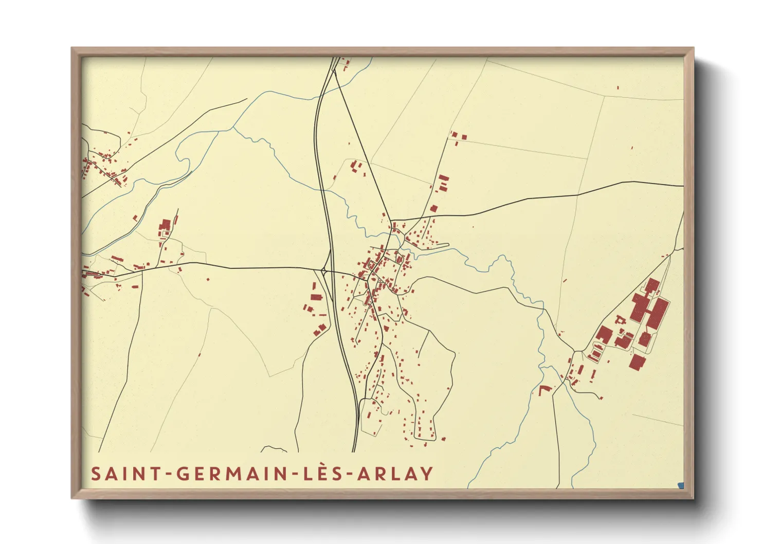 Une affiche de carte sur Saint-Germain-lès-Arlay
