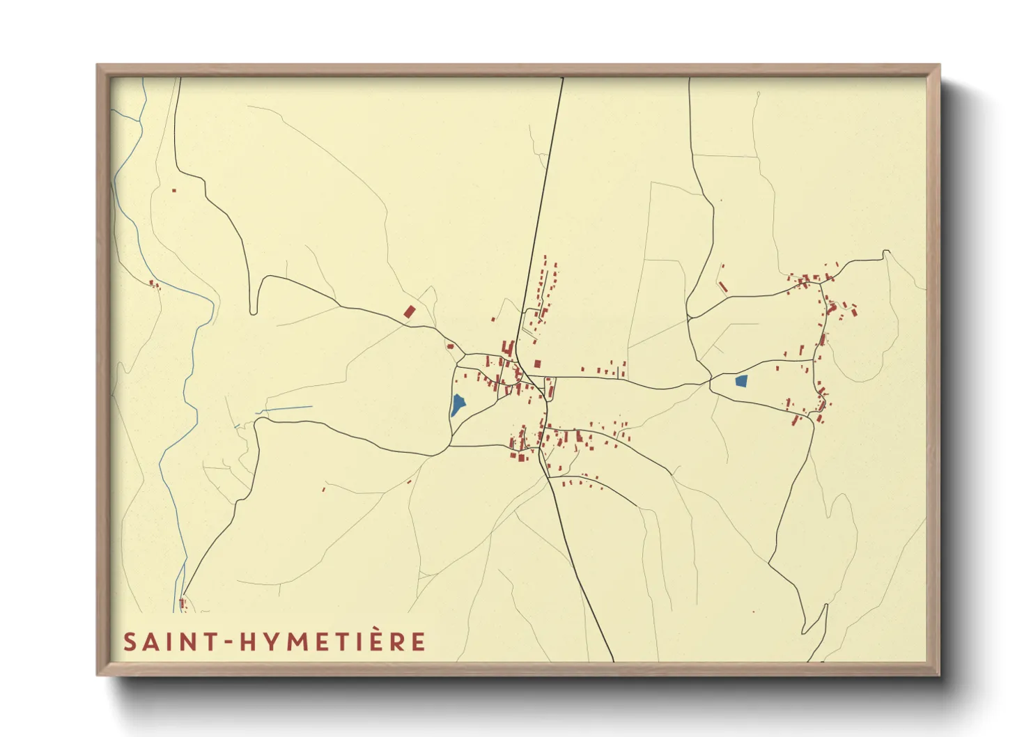 Une affiche de carte sur Saint-Hymetière