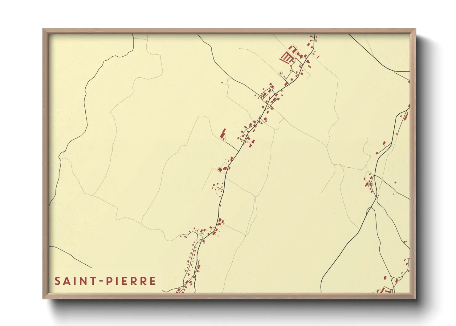 Une affiche de carte sur Saint-Pierre