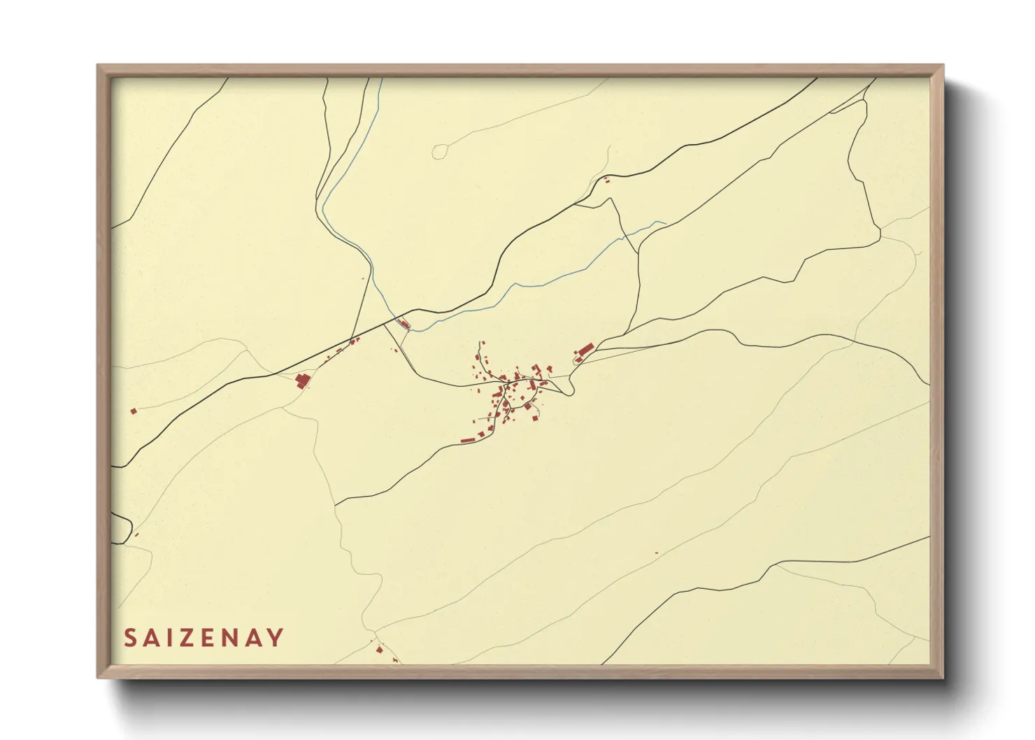 Une affiche de carte sur Saizenay