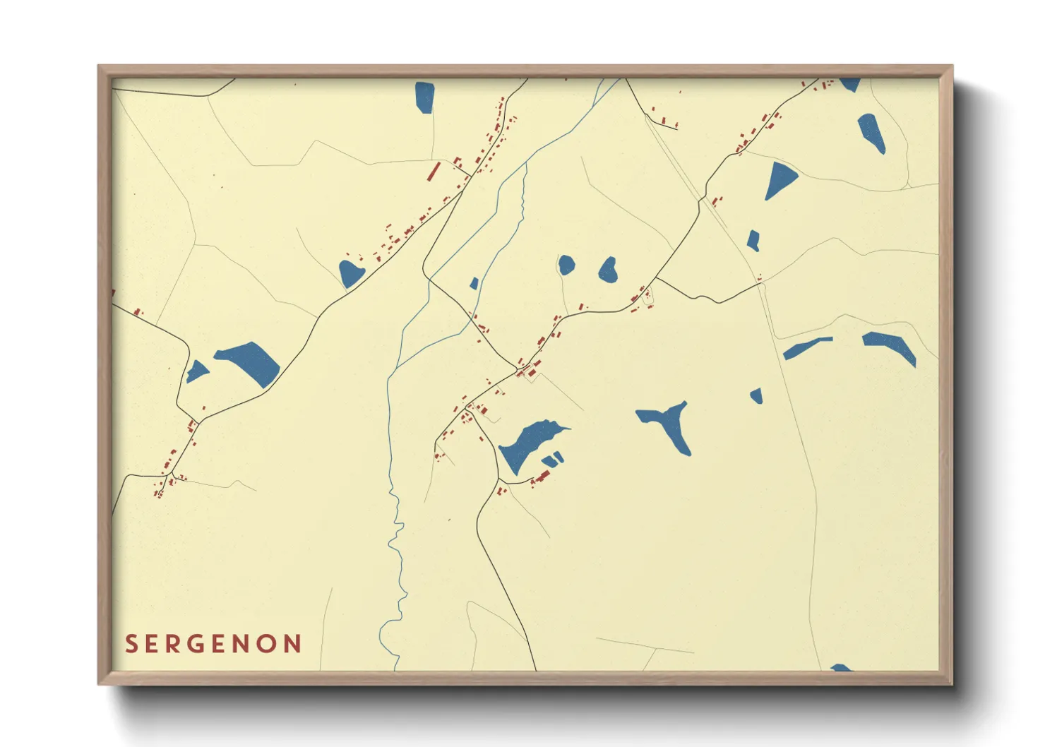 Une affiche de carte sur Sergenon