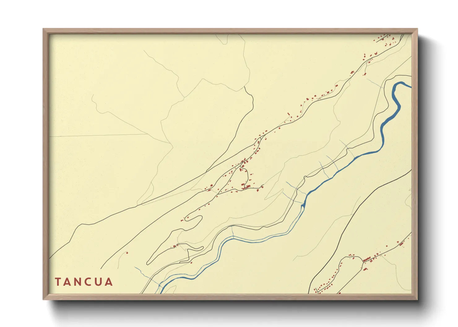 Une affiche de carte sur Tancua