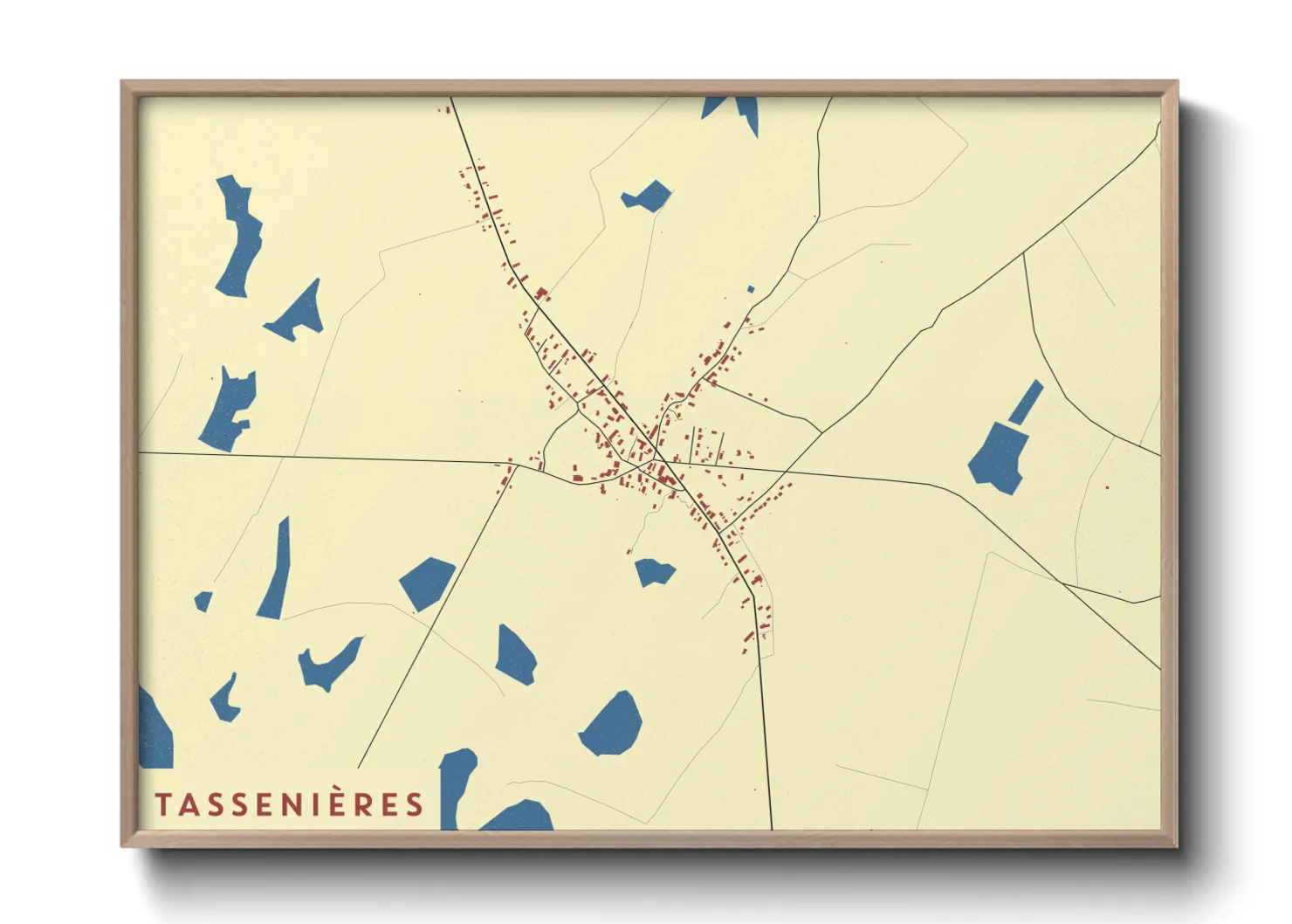 Une affiche de carte sur Tassenières